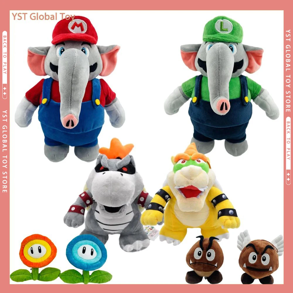 27Cm Super Mario Wonder Peluche Elefante Mario Luigi Peluche Bambola Mario Bros Morbido Farcito Cartone Animato Bambola Giocattolo Bambini Regali Di N
