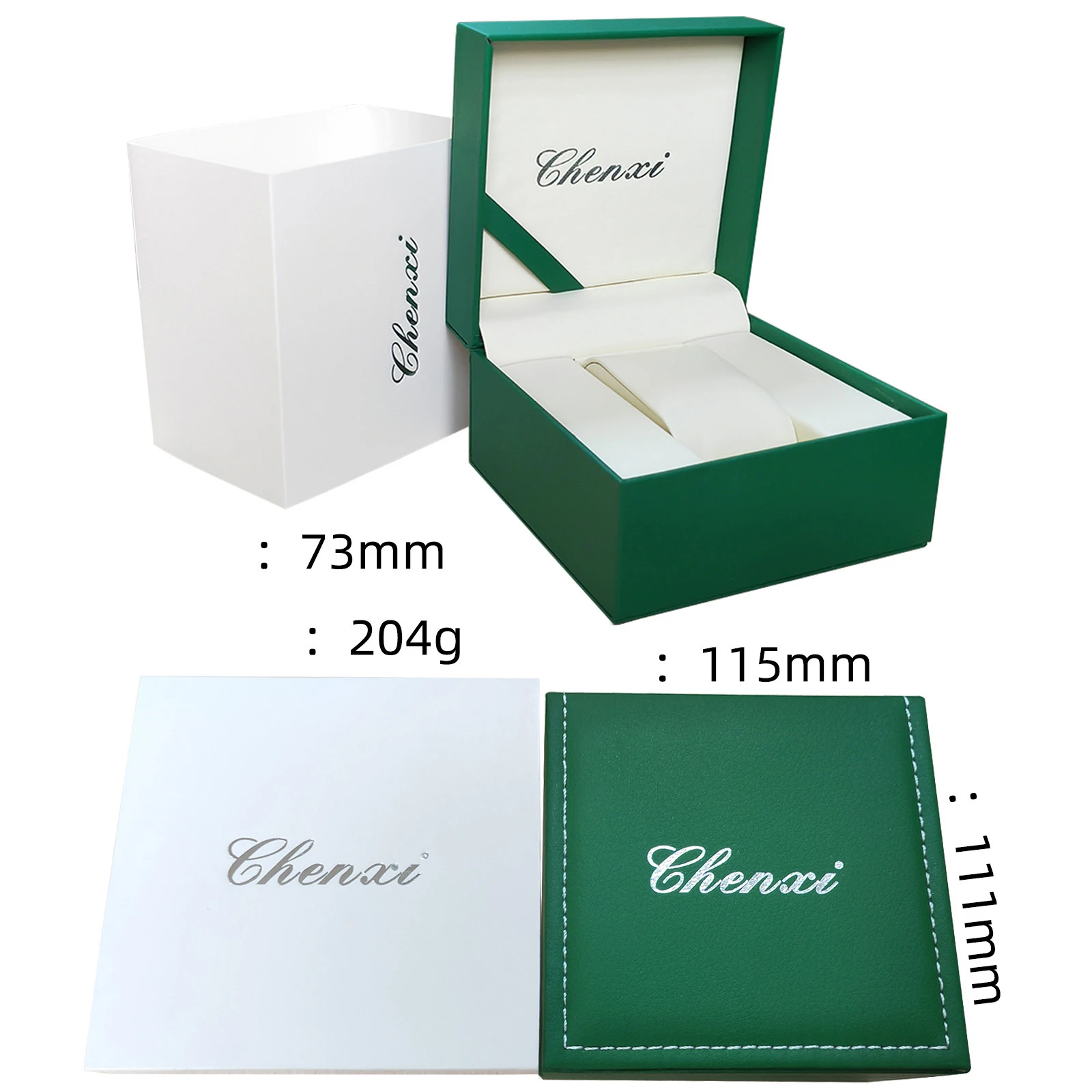 CHENXI brand original watch box luxury high quality green box for watches