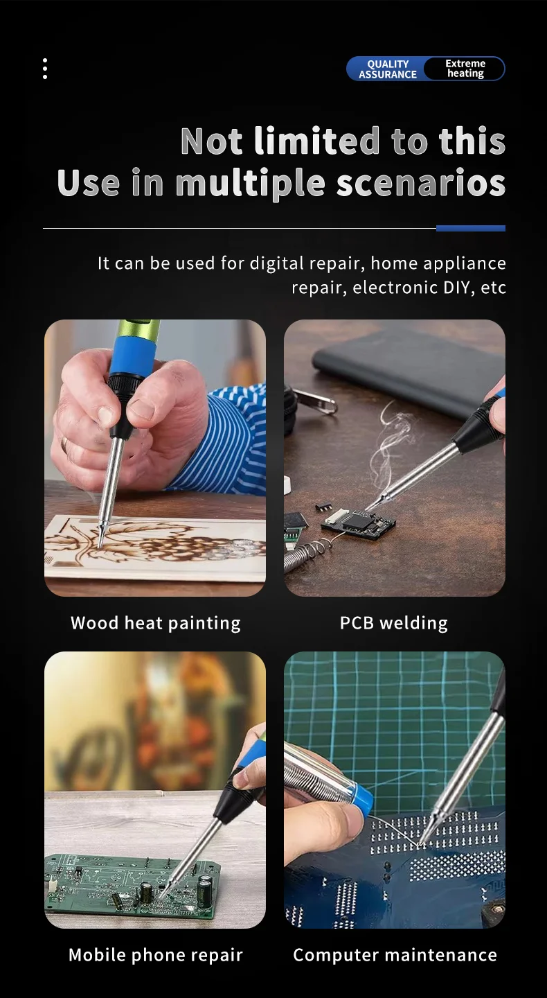 H-01 Soldering Iron 65W Adjustable Temperature PD3.0 Portable Compatible TS and