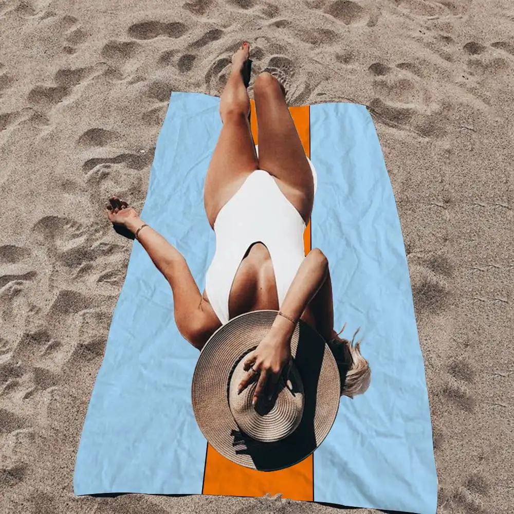 G-Gulf Rennwagen-Logo Mikrofaser-Strandtuch mit Aufdruck, geeignet für Bergsteigen, Yoga, Schwimmen, Laufen, saugfähiges, weiches Handtuch_voghion.com