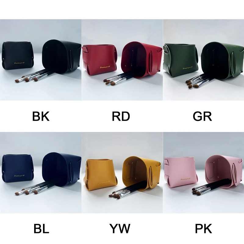 Folding Desktop Leather Storage Box Nordic PU Storage Tray Porch Key Control Sundry Basket Pen Holder Makeup Organizer