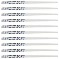 10 Pairs Blue and White Porcelain Chopsticks Ceramic Long Chopsticks Chinese Style Tableware for Home Restaurant 2
