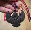 2.1''Old Tibet Tibetan Sky Iron Redpoll Winged Garuda Bird Eagle Buddha Pendant 3