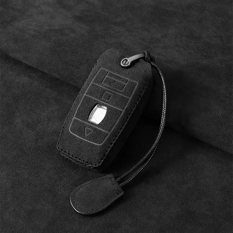 

For Rolls Royce phantom ghost Wraith dawn Alcantara suede car key case high grade remote control protective case