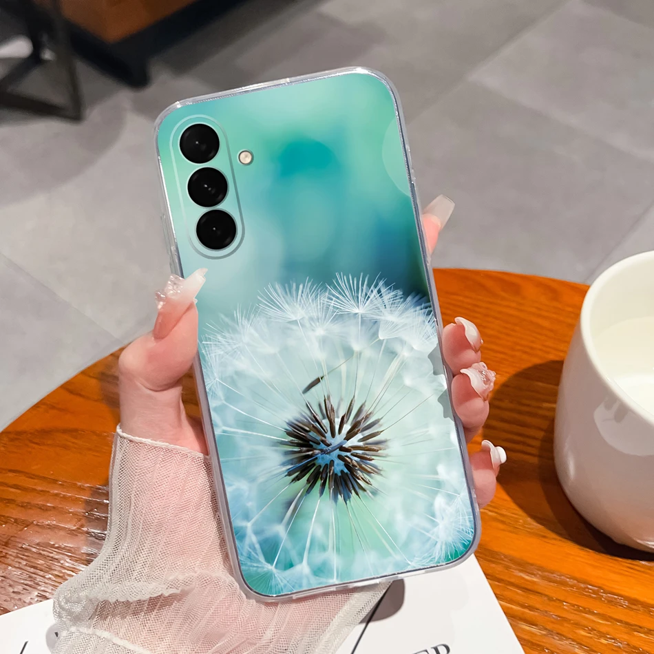 Gradient Flower Clear Soft Phone Case - Universal Back Cover Housing