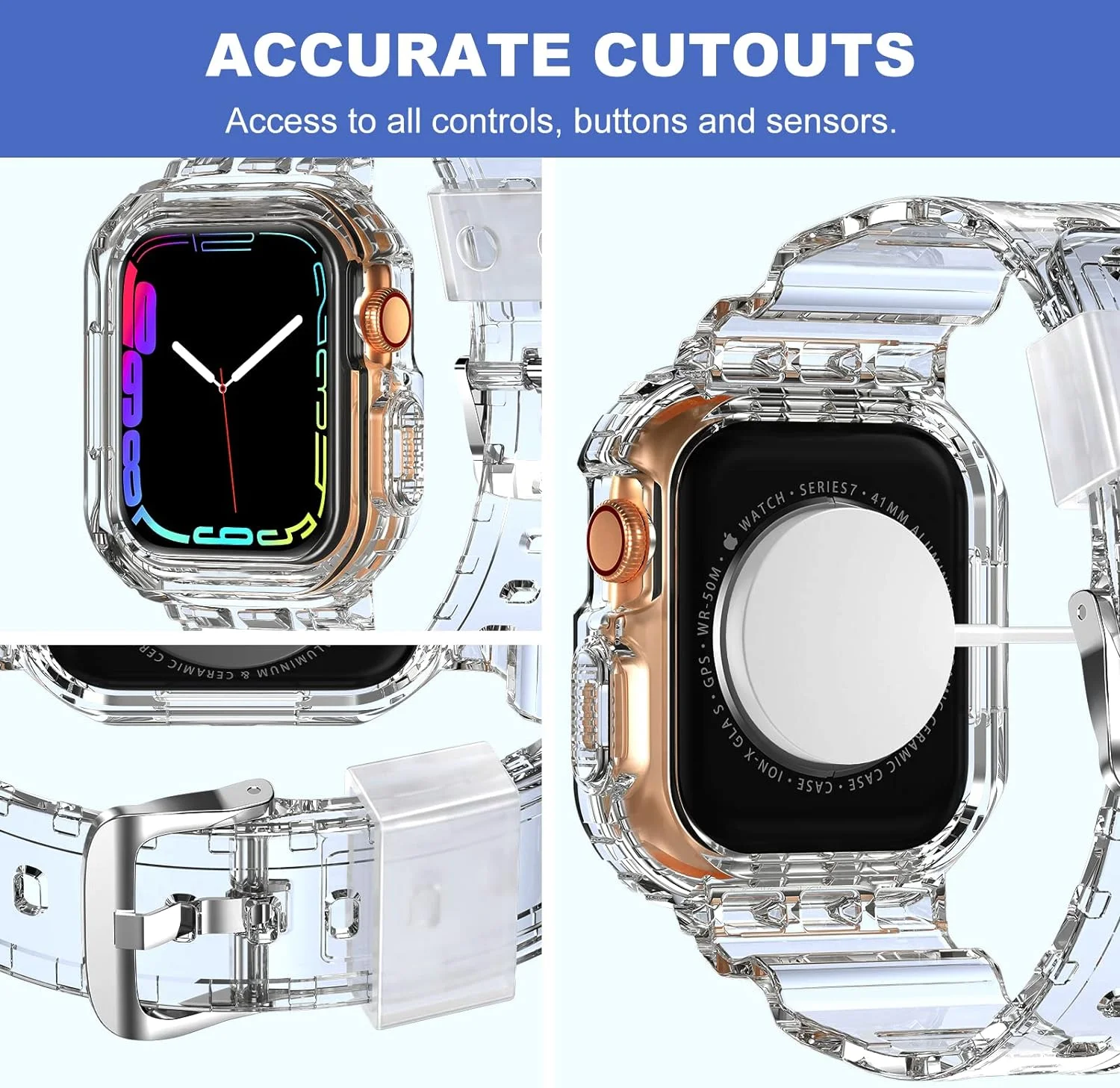 Crystal Clear Jelly Sport Band with Bumper Case
