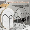 Pull Out Pot Lid Holder Kitchen Pots and Pans Organizer Under Cabinet Slide Out Pot Pan Organizer Rack Sliding Dish Drying Shelf 3