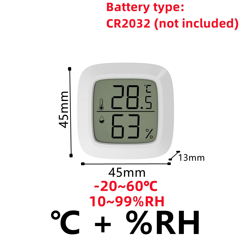 Small Hygrometer Thermometer Humidity Meter Digital Monitor Sensor Indoor with LCD Display Ecoey GS240