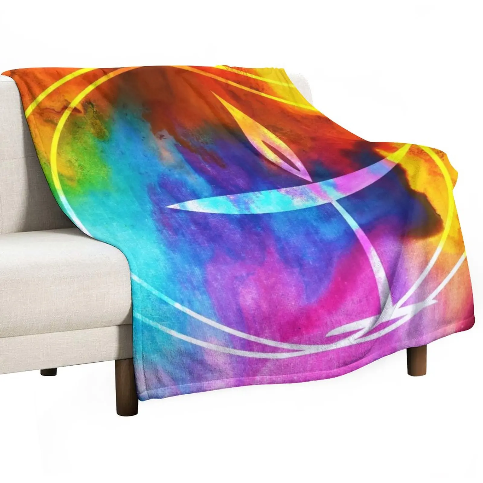 

UU Watercolor Flaming Chalice Throw Blanket Dorm Room Essentials Cute Blanket Plaid Warm Blanket