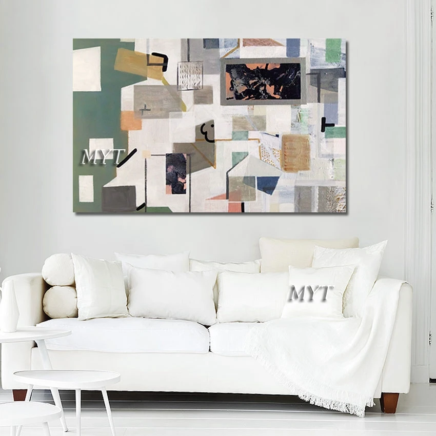 

Large Size Modern Showpiece For Home Decoration Abstract Colorful Design Oil Painting No Framed Living Room Wall Picture
