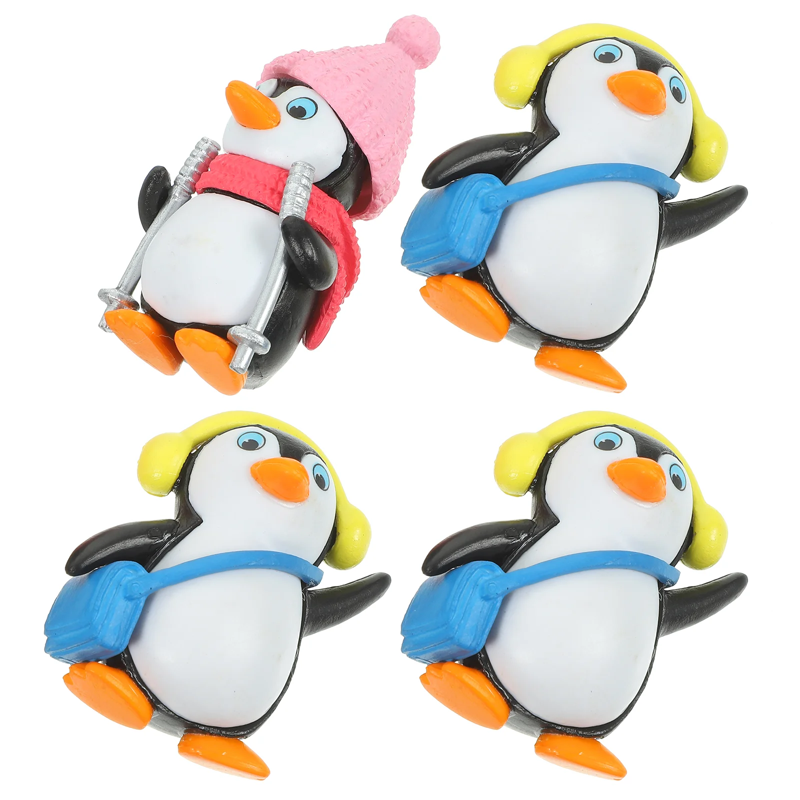 

Christmas Penguin Ornaments Winter Penguin Cake Decoration Birthday Cake Ornament Penguin Resin Toys