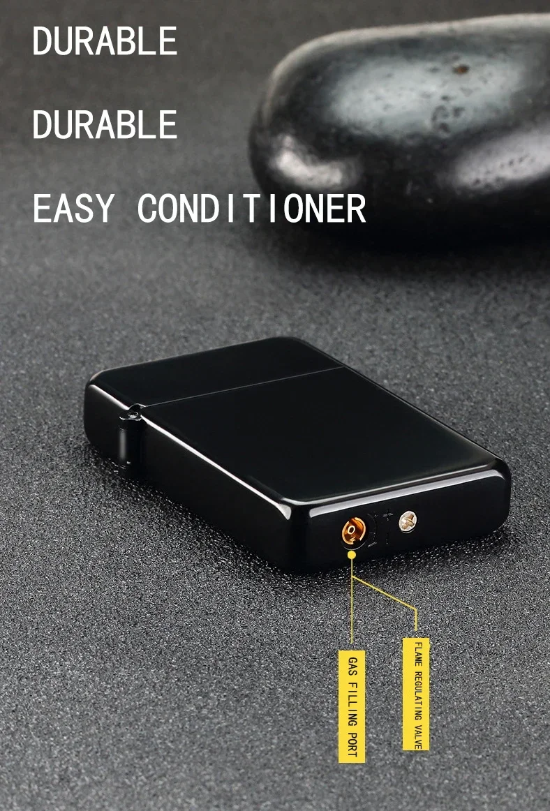 Description Picture 5 of item2024Red Jet Flame Lighter Luminous Inflatable Butane Gas Windproof Lighters Strong Powerful Cigar Torch Lighters for Smoker Gift