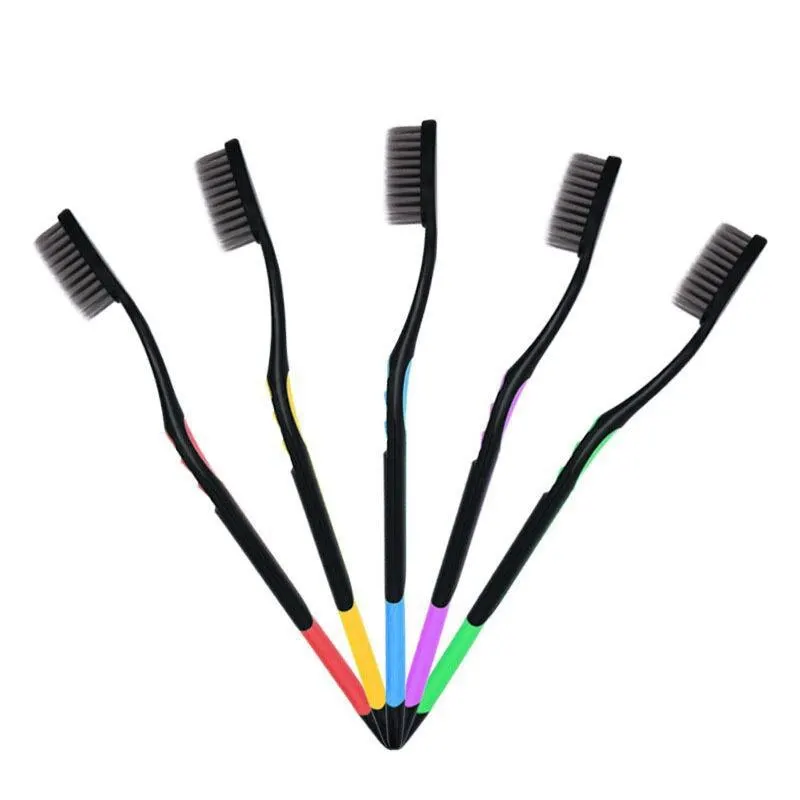 Bamboo Charcoal Soft Bristle Toothbrush Set for Couples