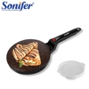 Sonifer Electric Crepe Maker Non-stick cooking plate 600W Breakfast maker Dessert maker With hook hole for easy storage Black, r 1