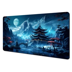 Large Red and Black Art Landscape Mouse Pad - Anti - Slip Durable Desk Mat - 600x300x2mm (Mouse pads - 20)