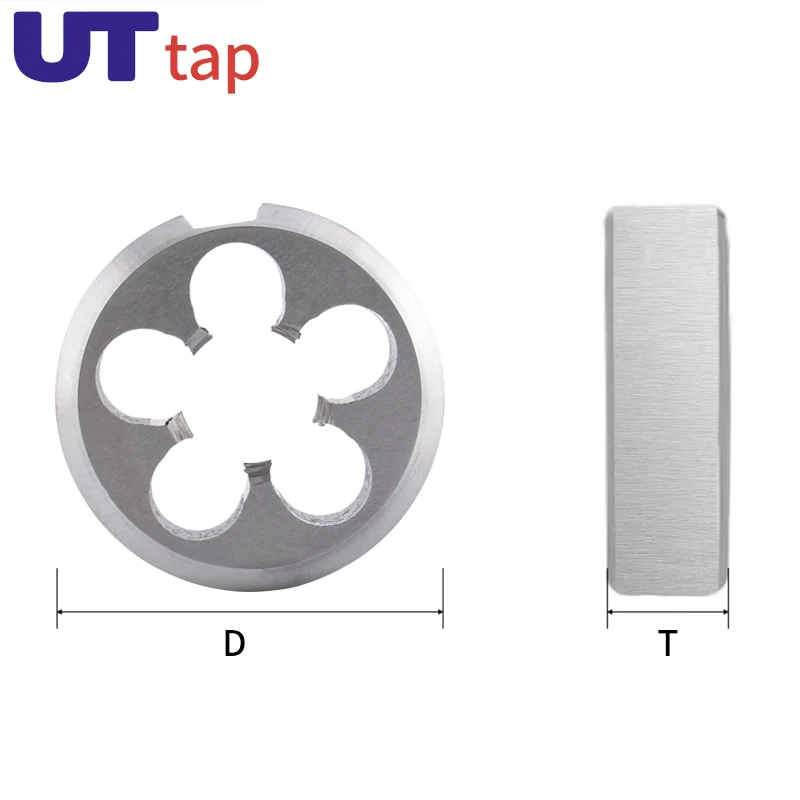 UT TAP HSS-CO 미터법 고정형 원형 다이 M0.8 M0.9 M2 M3 M4 M5 M6 M8 M10 M12 UNC UNF 1/4 5/16 3/8 1/2 나사산 가공용 다이