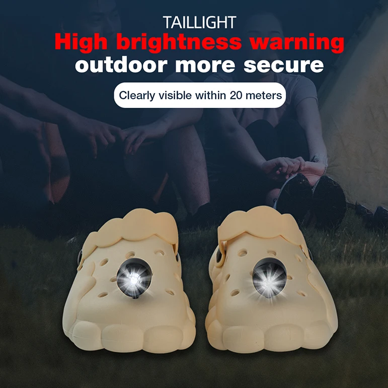 Headlight For Croc Small Lights For Croc Shoes Decoration Shoe Accessories Lights Charms Outdoor Night Running Walking Headlight camping lamp camping lights solar flood light