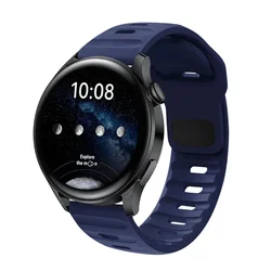 Versatile 22mm Silicone Smartwatch Strap - Premium Watchband Bracelet for 22mm Universal (Navy Blue)