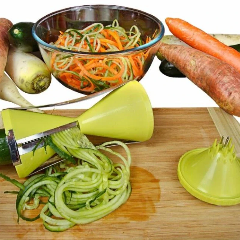 Portable Spiralizer Vegetable Slicer Handheld Spiralizer Peeler Stainless  Steel Spiral Slicer for Potatoes Zucchini Spaghetti - AliExpress