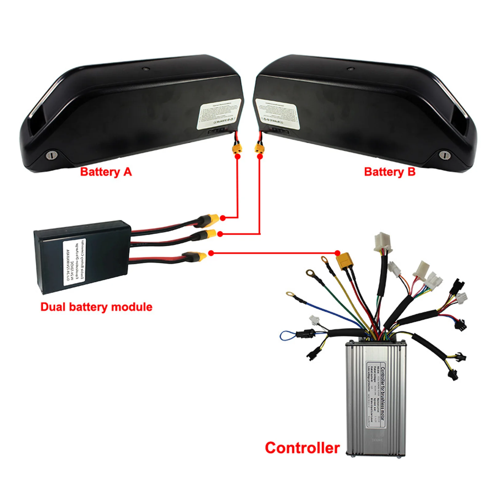 

36V/48V 20A Electric Bicycle Dual Battery Management System Dual Battery Discharge Converter
