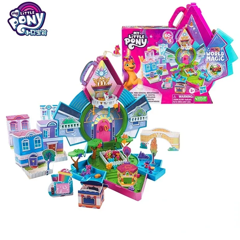 Y My Little Pony Mini World Magic Epic Crystal Brighthouse Model Pony Figurine Ragazze Play House Toy Gifts