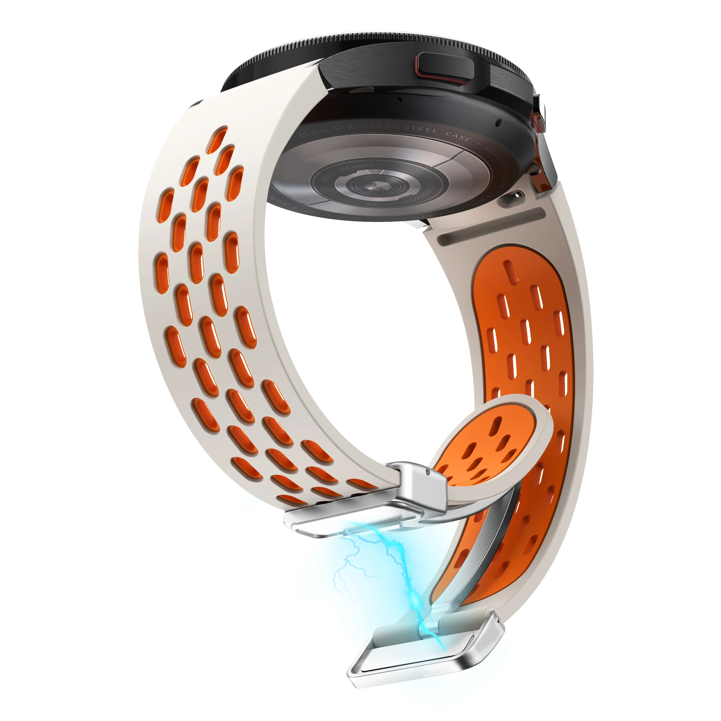 Magnetic Buckle Silicone Strap with Seamless Design
