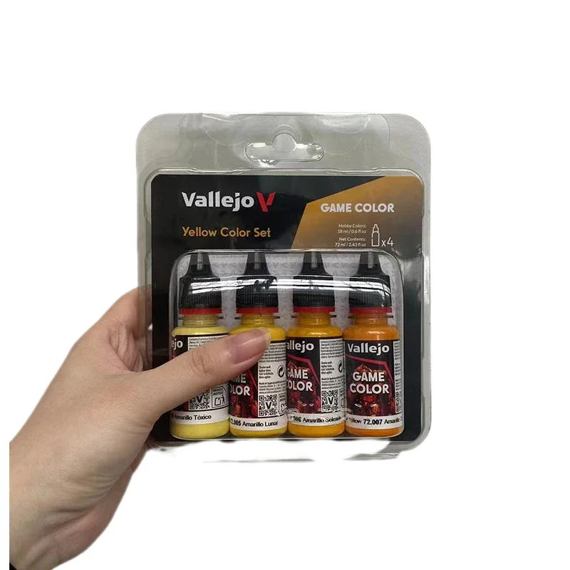 Vallejo 노란색 세트 스페인어 AV 수성 페인트 게임 컬러 시리즈72378