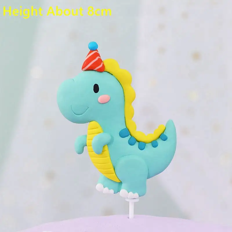 "Roar I'm 3" Dinosaur Cake Topper - Gold Green Glitter Birthday Decor For 3rd Birthday Party