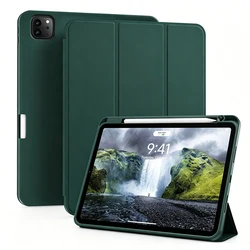 Magnetic Flip Smart Cover with Auto Wake Sleep - iPad Air 11 M2 M3 M4 (BC - Green)