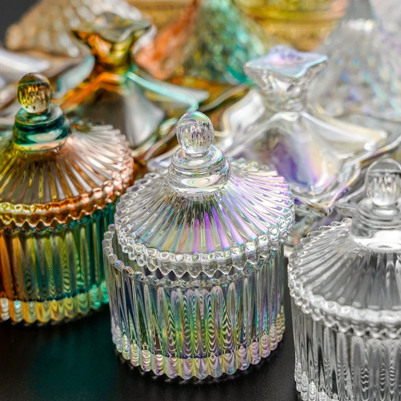 1PC Colorful Crystal Glass Acrylic Nail Cup for Liquid Powder Dappen Dish Lid Bowl Cups Holder Equipment Nail Accessories Tools 2