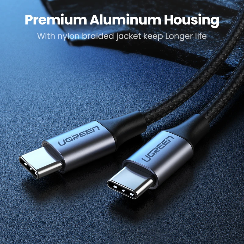 Ugreen Usb c para Usb c Cabo Pd100w Usb tipo c Cabo de Carregamento para Macbook Pro Ipad Pro 2023 Samsung S20 S10 Carregador Rápido Usb - Imagem 2