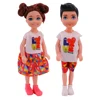 36PCS 6Inch Kelly Doll Clothes Set Include 5PCS Girl Dress,5PCS Boy Tops Pants,2Pairs Shoes,2x Doll,20x Hangers,2x Swimming Ring 6