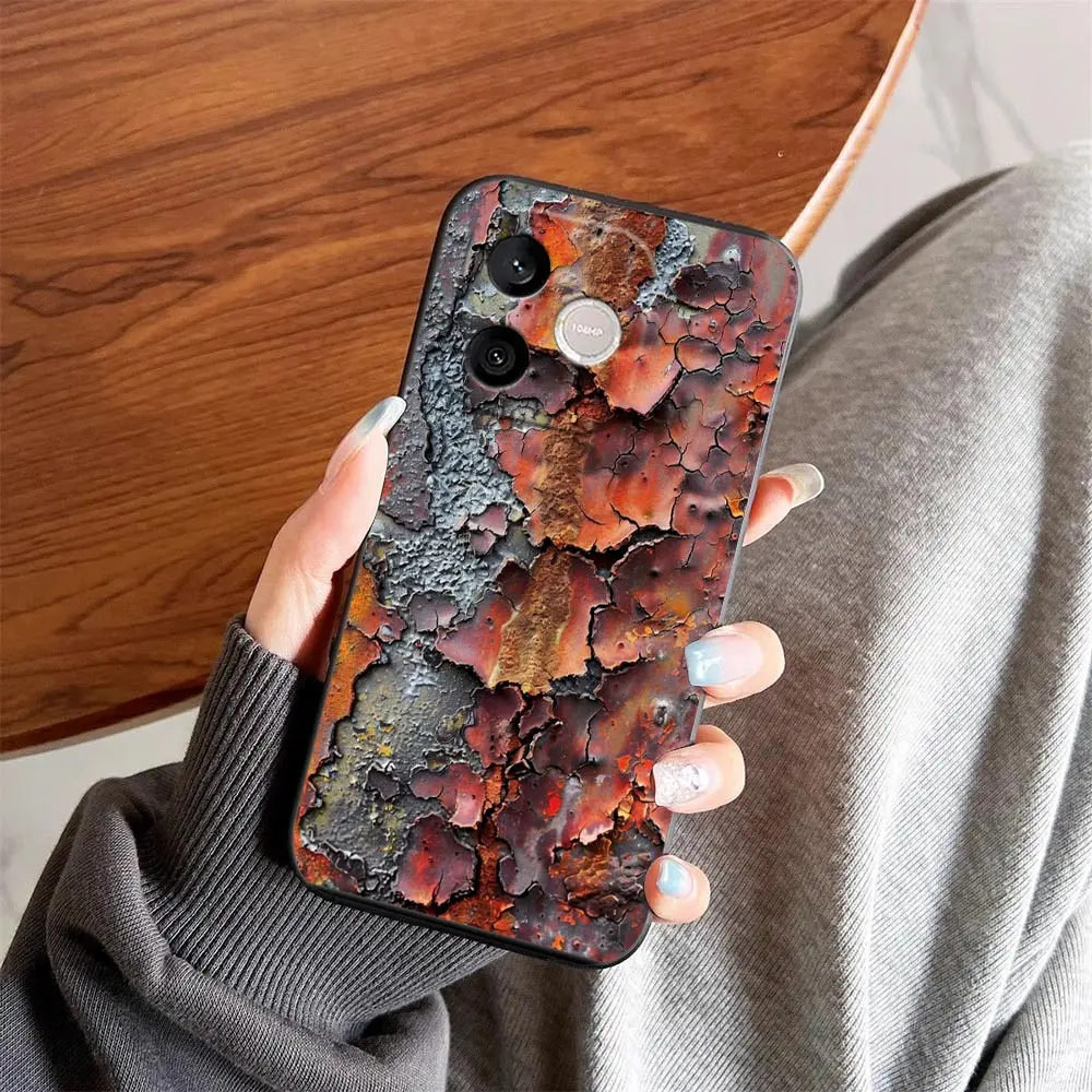 Coarse Metal Texture Rust Phone Case - Stylish Protective Shell Cover