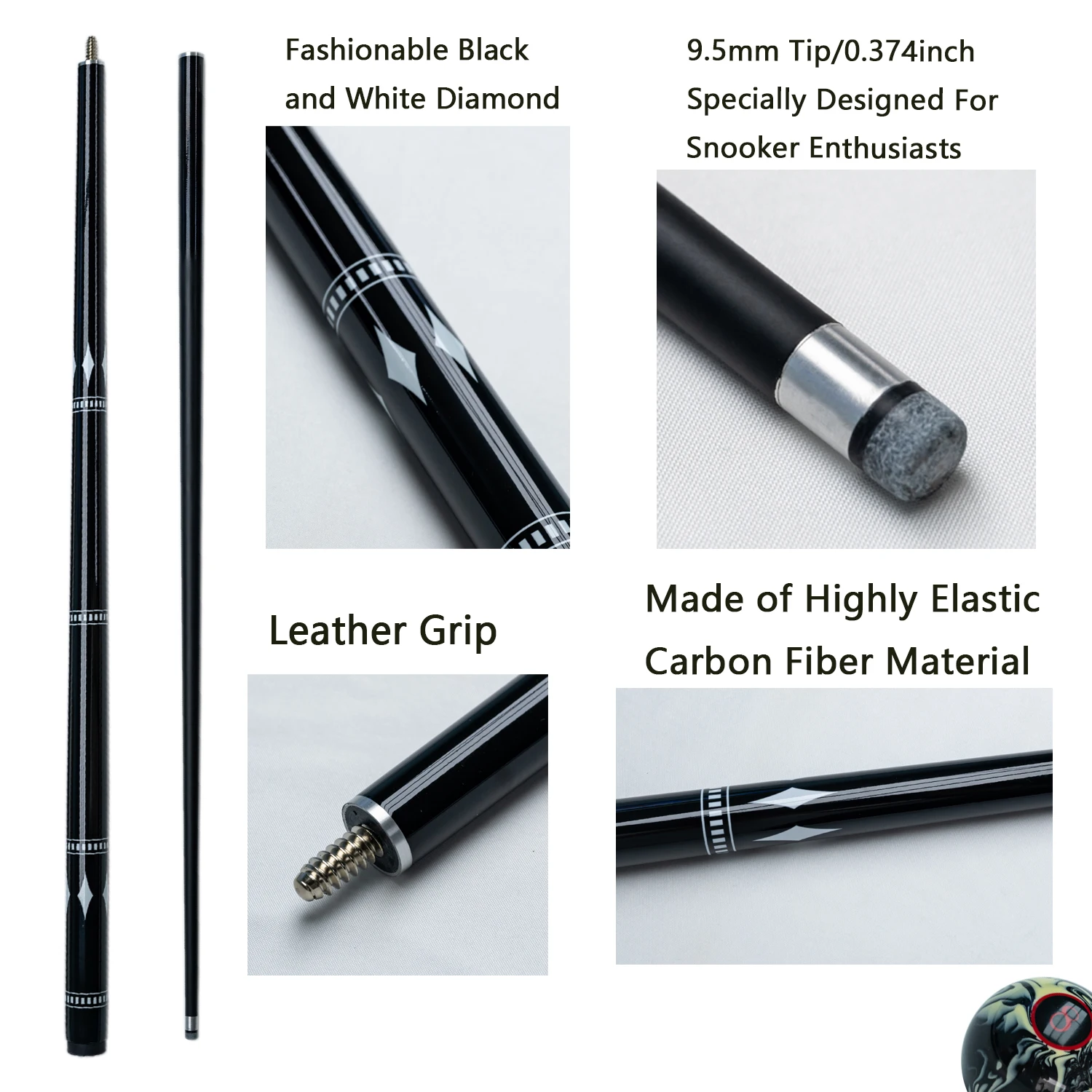 Carbon Fiber Snooker Cue 5