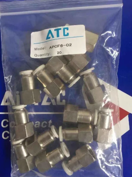 

20pcs/1Bag New AirTAC APCF6-02 APCF602 Fittings