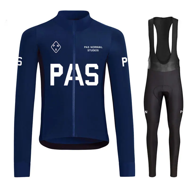 Pns Breathable Team Long Sleeve Cycling Jersey Set Bib Pants Ropa Ciclismo Bicycle Clothing MTB Bike Uniform Men Clothes