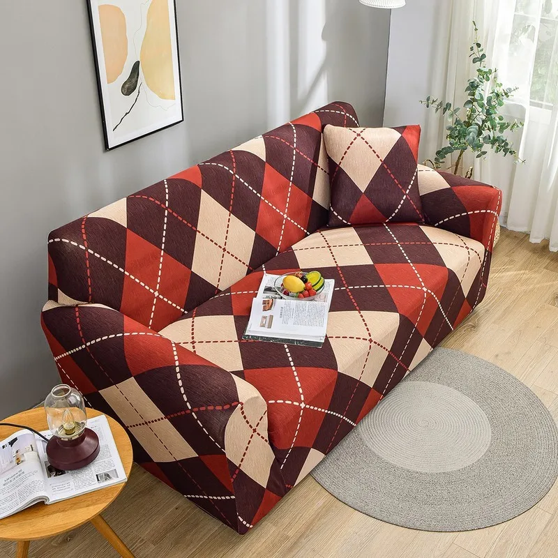 Afervor Antidust Allinclusive Tight Wrap Sofa Cover Geometric Simple