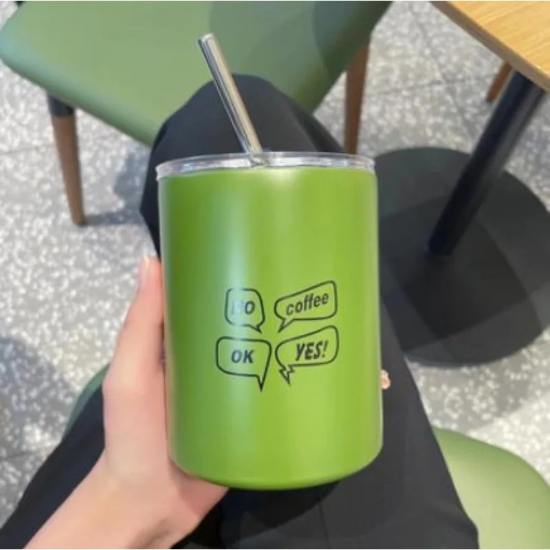 창의적인 스테인레스 스틸 단열 컵, 높은 외관 및 휴대용 미국 라떼 컵, 여름 신상