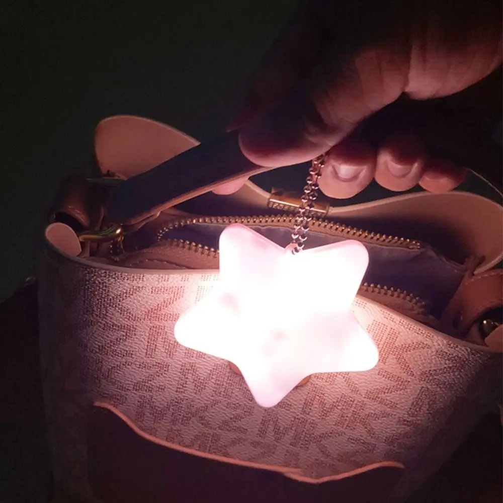 Gifts Motion Sensor LED Handbag Lamp Touch Control Star-shape Purse Light Heart Shaped with Clip Handbag Light Camping
