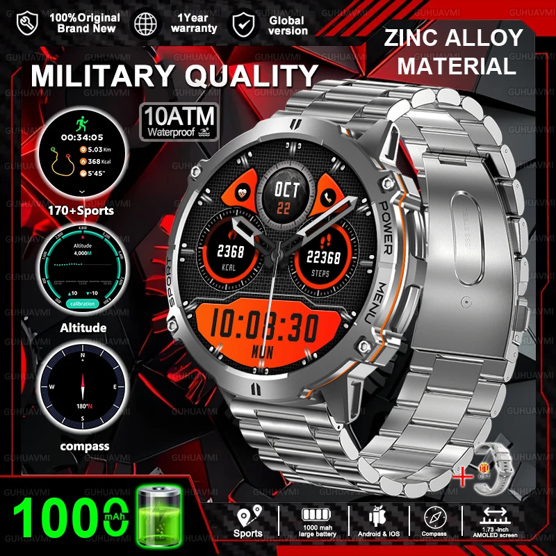 2025 HOT New T-REX3 SmartWatch 1000mAh Large Batte...