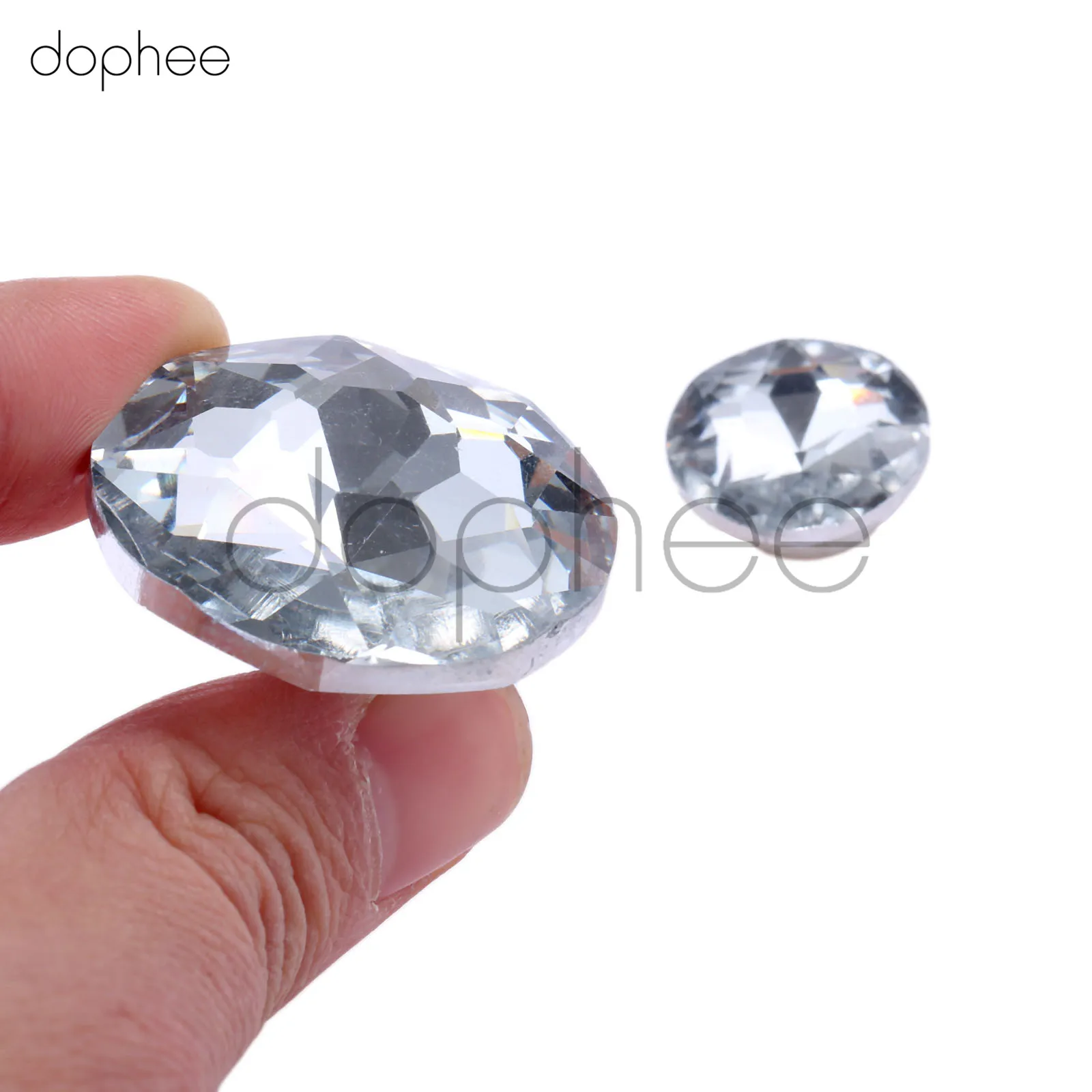 

dophee 10pcs 16/18/25mm Diamond Pattern Crystal Upholstery Nails Rhinestone Round Buttons Sewing Sofa DIY Buttons Accessories