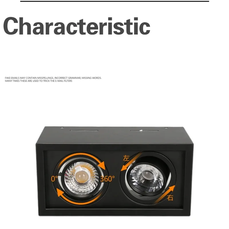 표면 장착 조정 LED COB 밝기 조절 다운라이트 ac85-265V, 10W 20W LED 천장 램프 스팟, 화이트 블랙, 고품질, 1 개