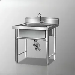 Commercial Stainless Steel Kitchen Sinks for Kitchen Sink with Bracket Simple and Practical Design Kitchen Sink for Restaurant