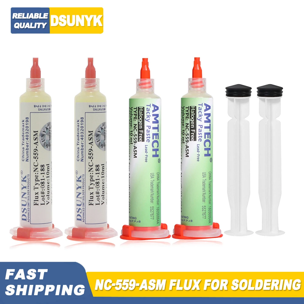 Welding Flux Amtech Nc 559 10ml Syringe for Soldering Electronics Tools &BGA SMD PCB Repair