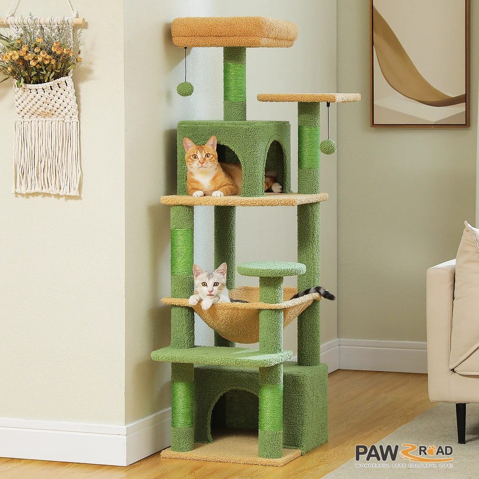Six Level Safe Stable Cat Tree with Hammock