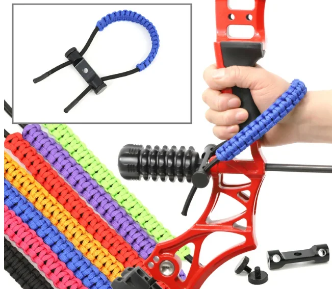 Vibrant Archery Bow Wrist Sling - Adjustable Braided Parachute Cord