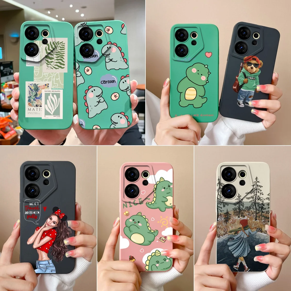 Per Tecno Camon 20 Premier 5G Custodie Per Telefoni Dinosauro Antiurto Morbido Silicone Liquido Funda Per Tecno Camon20 Premier Ck9N Coques