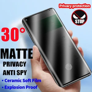 Матовые керамические защитные пленки для Samsung Galaxy S21 S20 S22 Ultra FE Note 20 9 8 10 S7 S8 S9 S10 Plus, антишпионская пленка