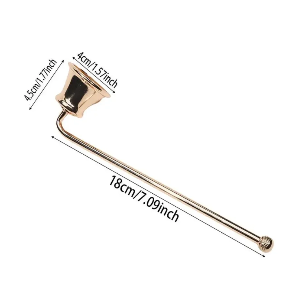 Vintage Bell-shape Candle Snuffer Gold/Black/Silver Metal Fire Extinguisher 18cm Handle Wick Cover SPA Hotel