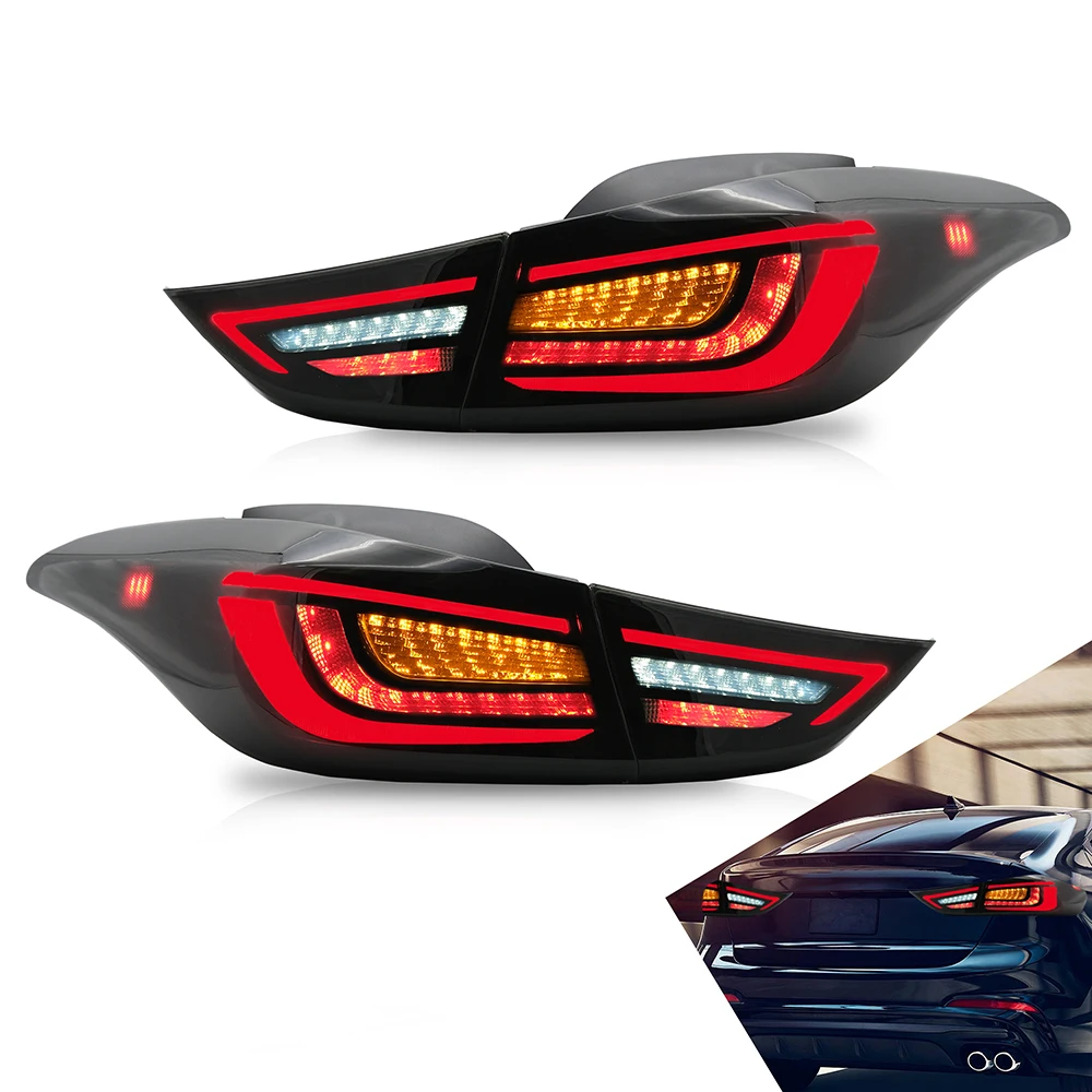 LEDTaillightsAssemblyforHyundaiElantra20112016SmokedwithTurn